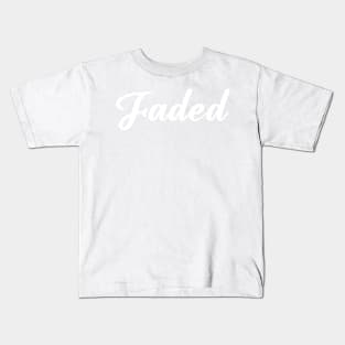 faded tupography Kids T-Shirt